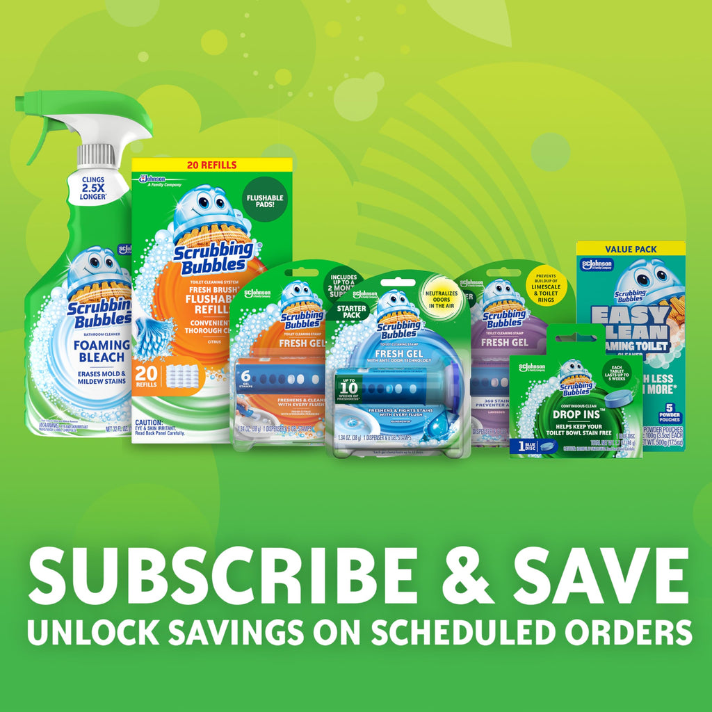 Scrubbing Bubbles Bathroom and Shower Cleaner Disinfectant Spray, Bathroom Grime Fighter, Citrus