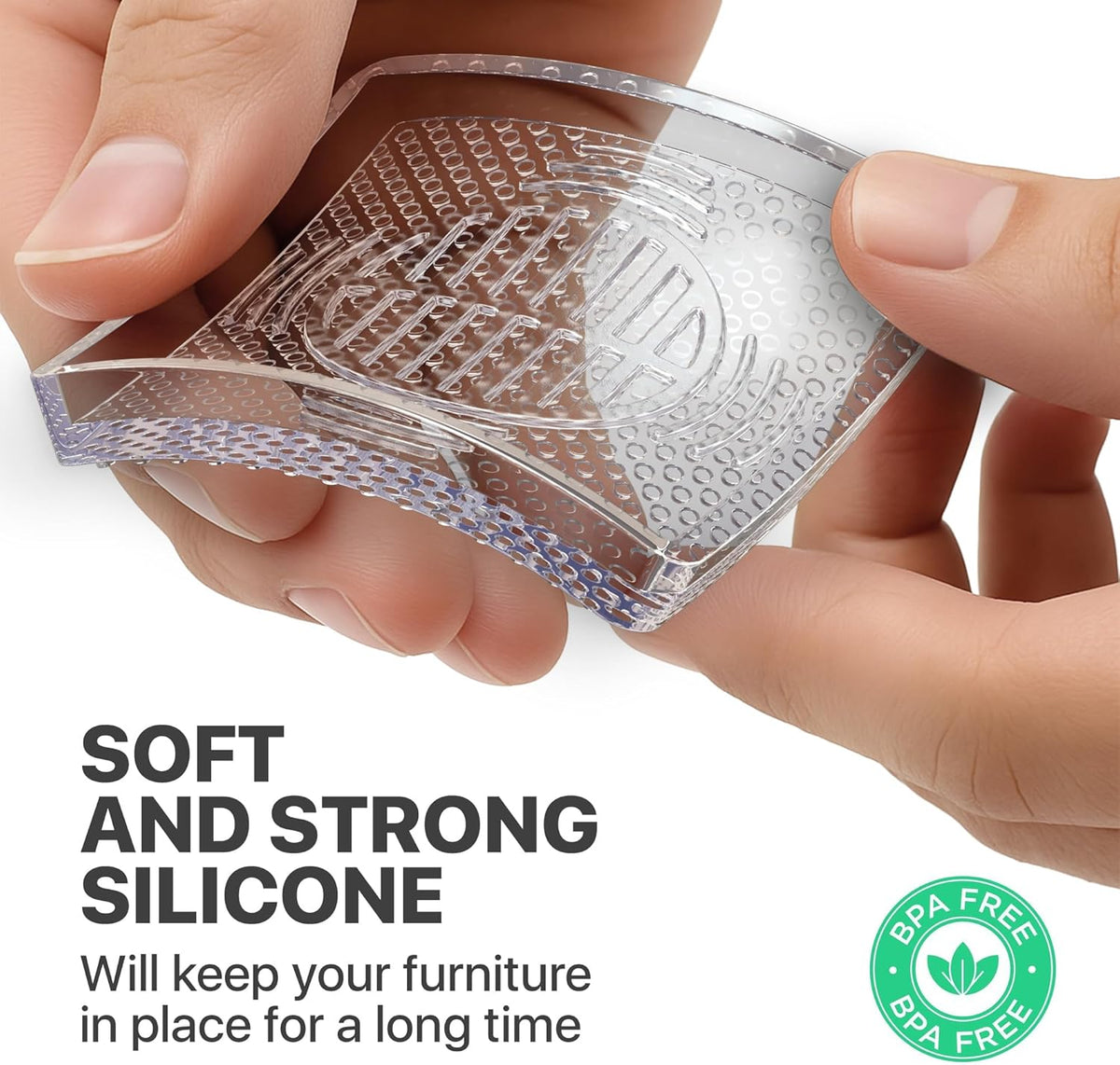 X-Protector Furniture Cups - 4 PCS 3" - Non Slip Furniture Pads for Hardwood Floors - Transparent