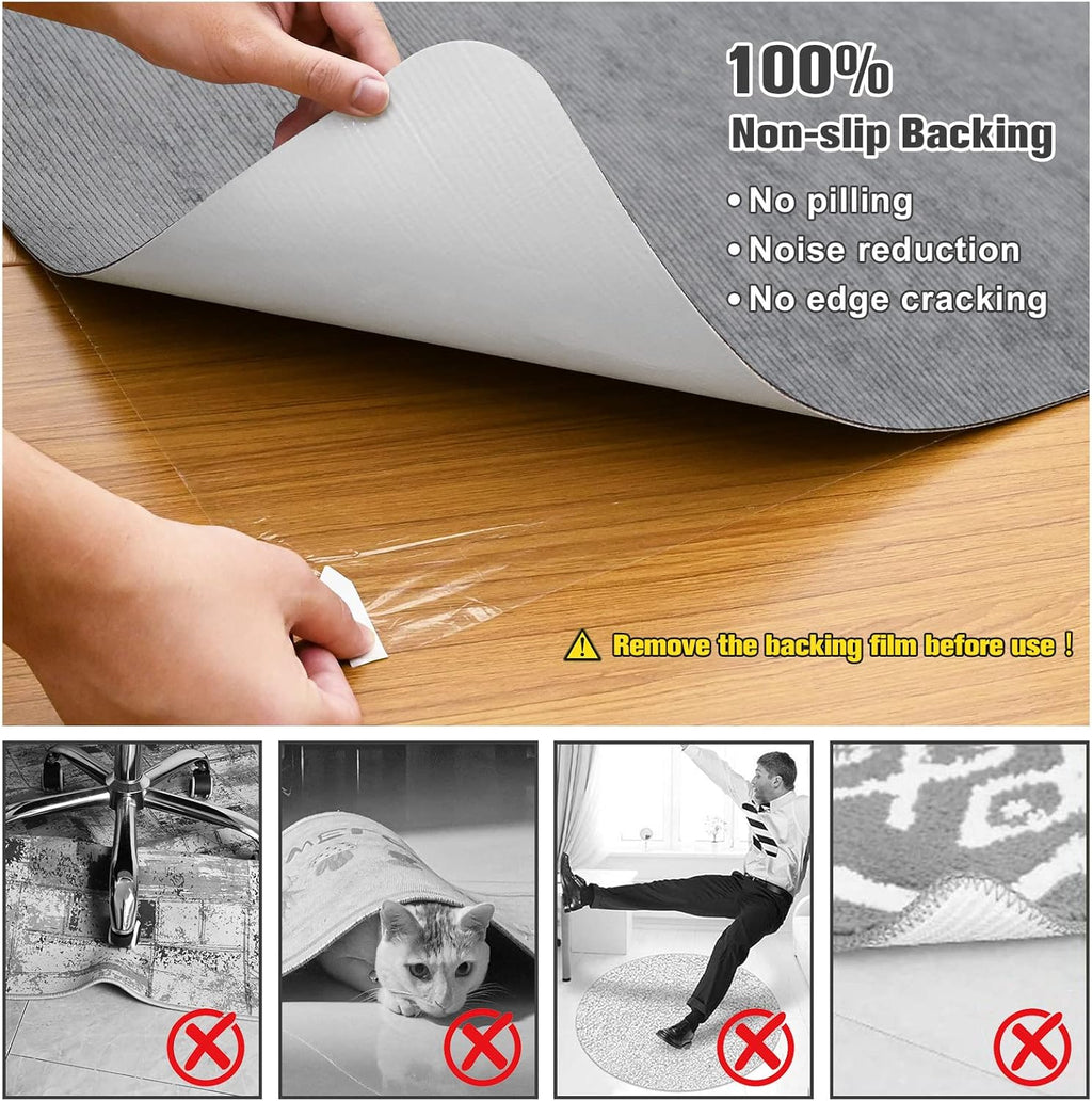 Placoot Desk Chair Mat for Hardwood Floor Corduroy Surface 1/6" Thick 55"x35" Office Chair Mat for