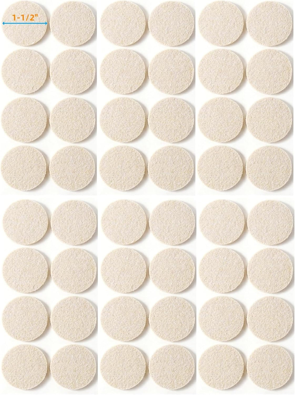 Furnigear Felt Furniture Pads for Hardwood Floors - Self Adhesive Chair Felt Pads, Floor Protector