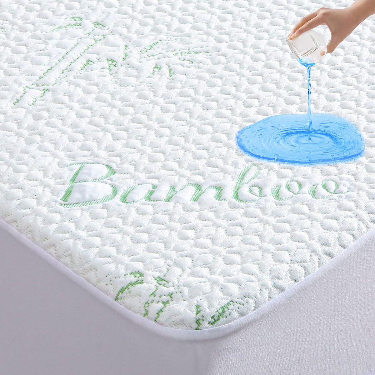 GOONIK Twin Size Mattress Protector, Breathable Bamboo Viscose Waterproof Twin Mattress Pad Cover