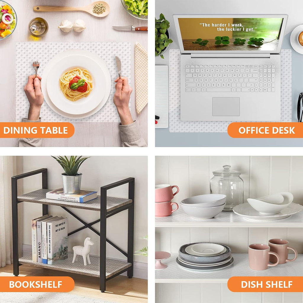 Shelf Liners for Kitchen Cabinets Refrigerator Liners Waterproof Kitchen Cupboard Liner Non-Slip