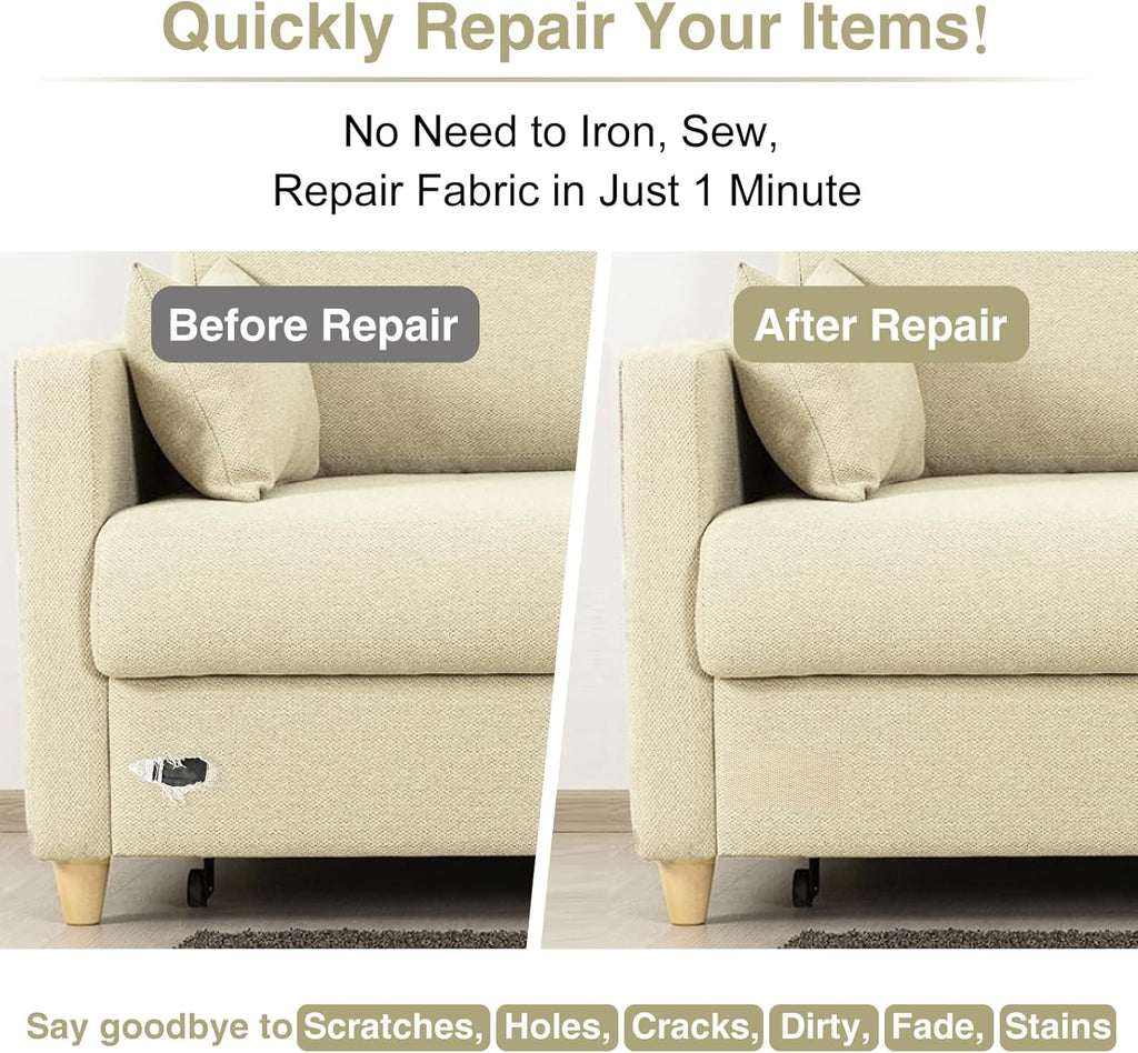 Canvas Repair Tape 4×70 Inch Waterproof Self-Adhesive Fabric Repair Patch for Repairing Boat