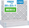 Aerostar 20x23x1 MERV 8-6 Count - High Efficiency Pleated HVAC, Furnace & Air Conditioner Filters