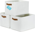 OrganiHaus Large Fabric Storage Baskets for Shelves 3 Pack, 15x11in Closet Storage Bins for