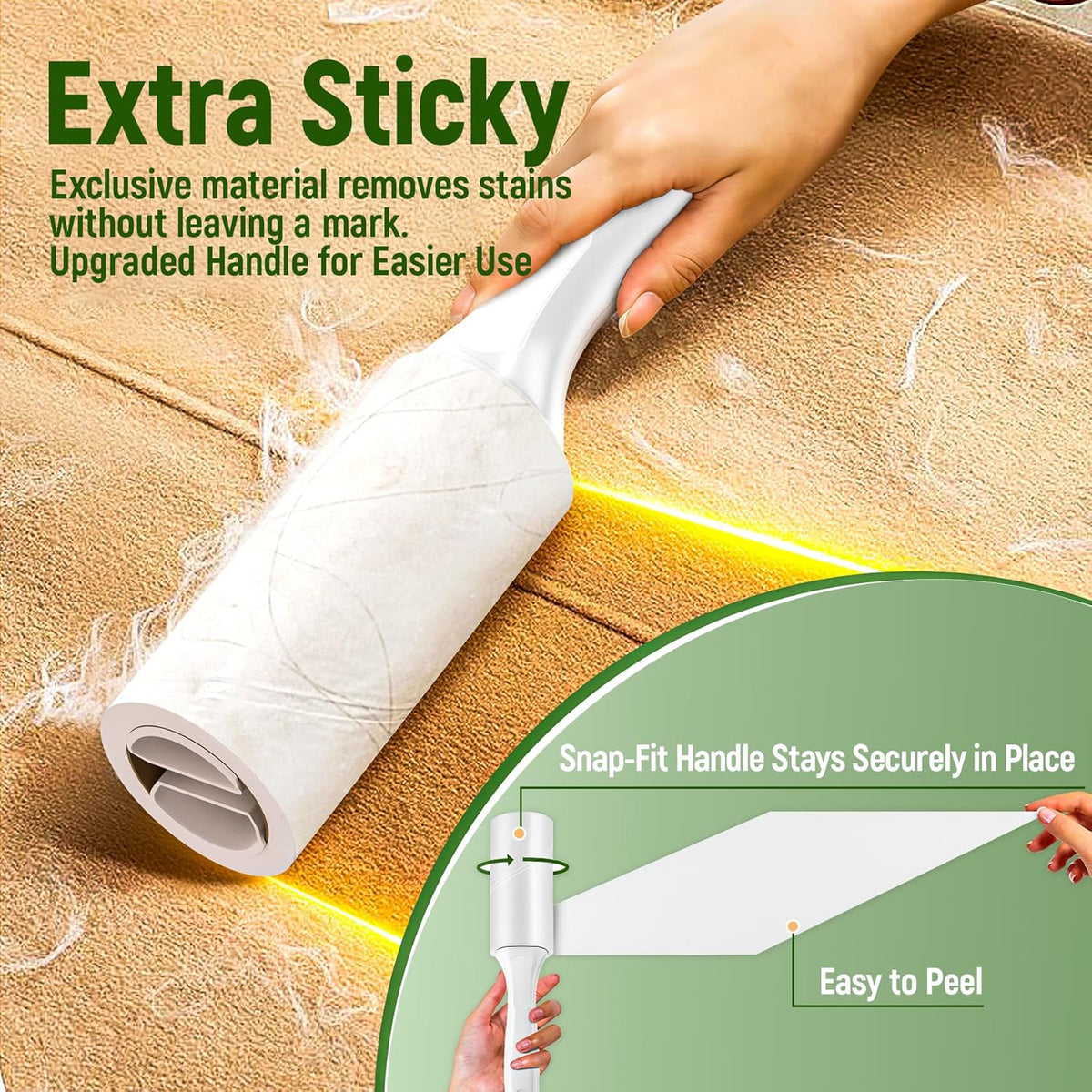 Lint Roller Refills Only, 600 Sheets Lint Rollers with Tough Paper, Ideal for Dog and Cat Hair