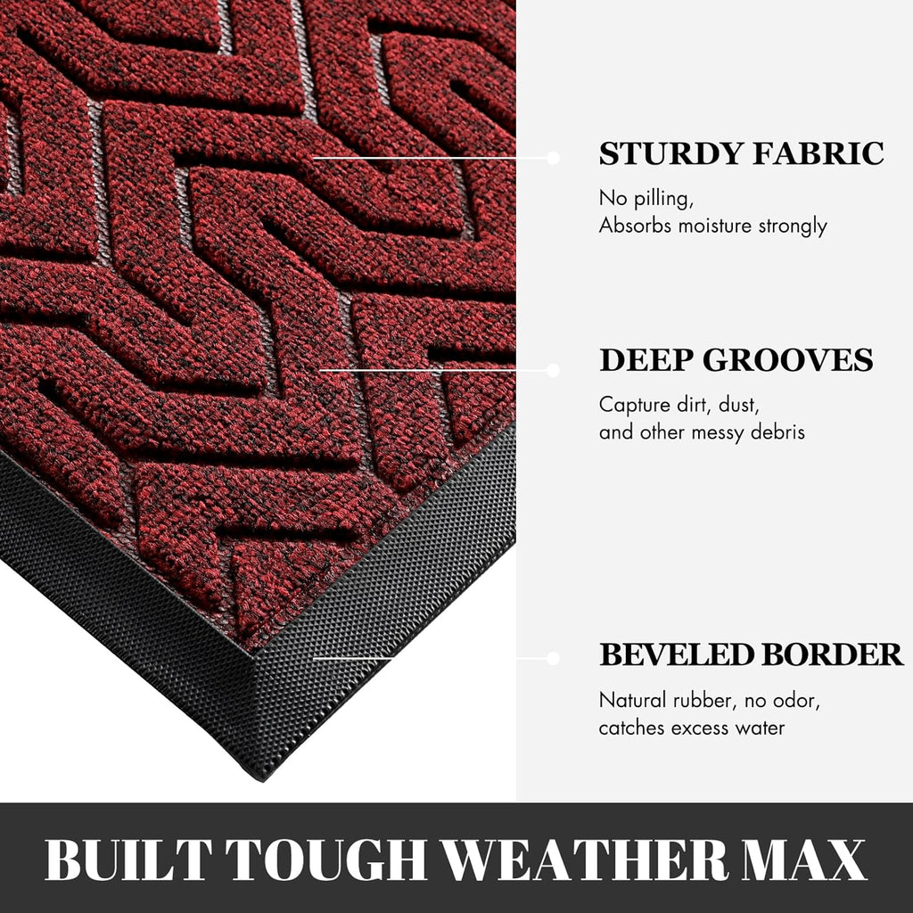 Yimobra Extra Large Door Mat Outside Entrance 60x32, Waterproof Heavy Duty Outdoor Mats for Front