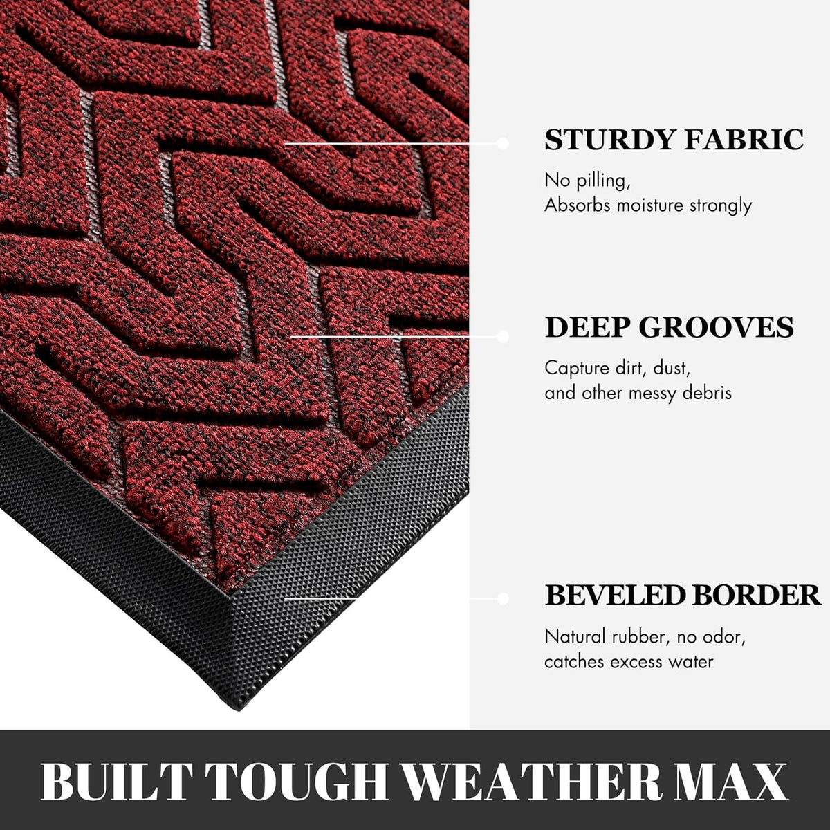 Yimobra Extra Large Door Mat Outside Entrance 60x32, Waterproof Heavy Duty Outdoor Mats for Front