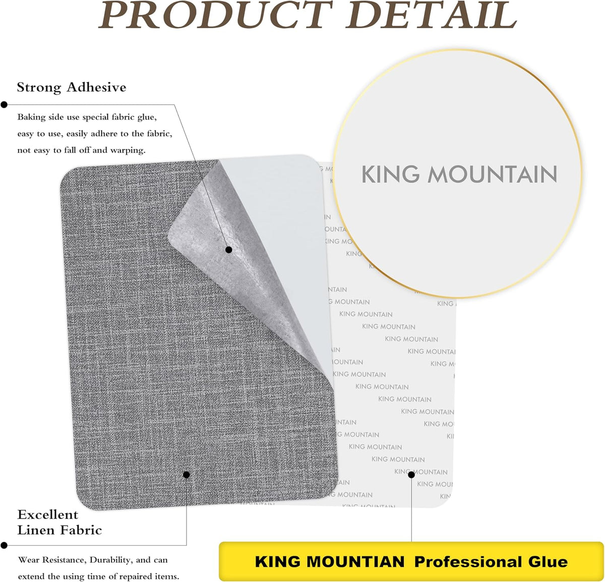 Fine Linen Repair Patches - Self-Adhesive Fabric Patches, Extra Large 8x11 Inch, Multi Color, For
