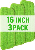 16.5 inch Mop Pads Refills, 3 Pack Microfiber Reusable Replacement Mop Pads Flat Replacements Heads
