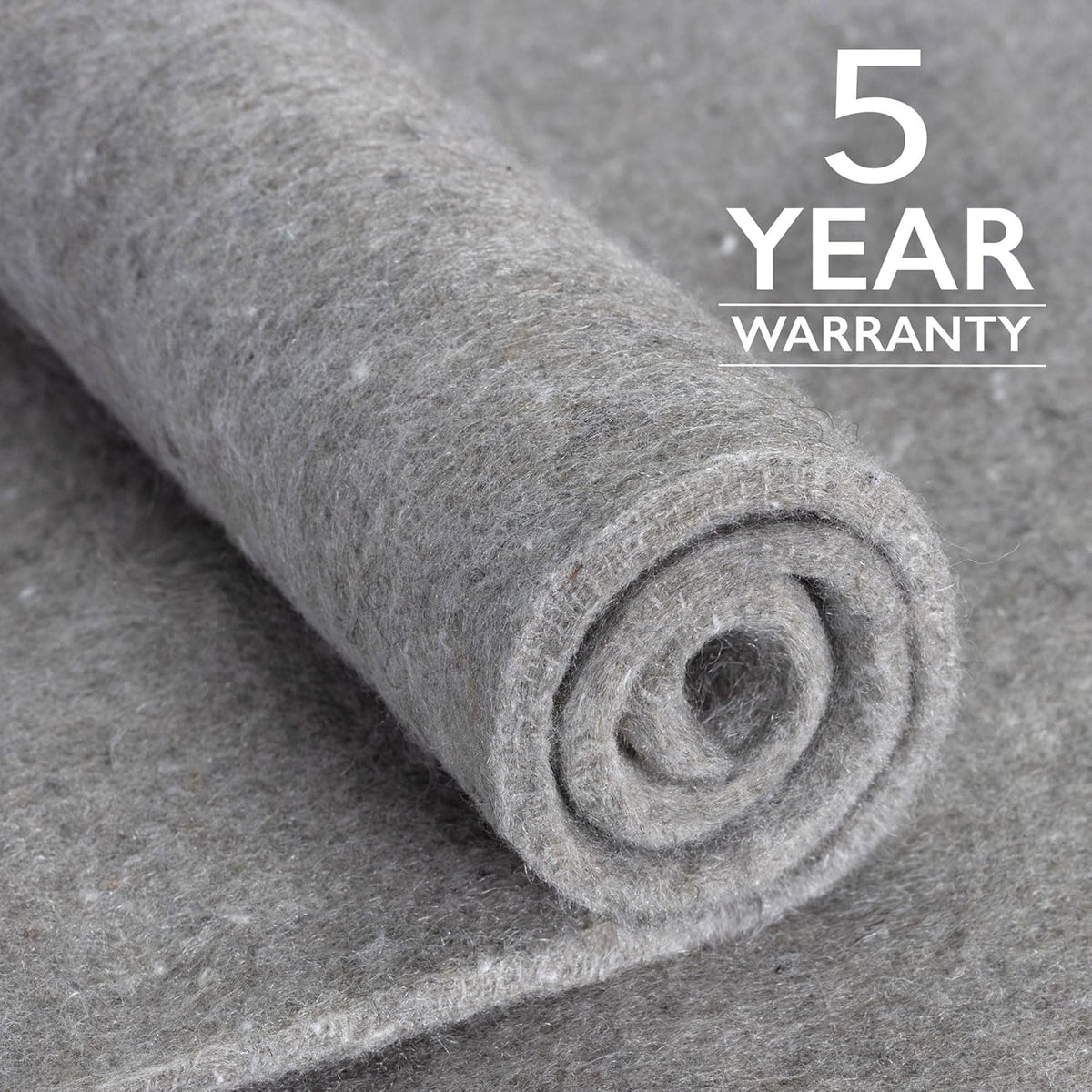 RUGPADUSA - Eco-Plush - 8' Round - 3/8" Thick - 100% Felt - Extra Cushioned Rug Pad - Available in