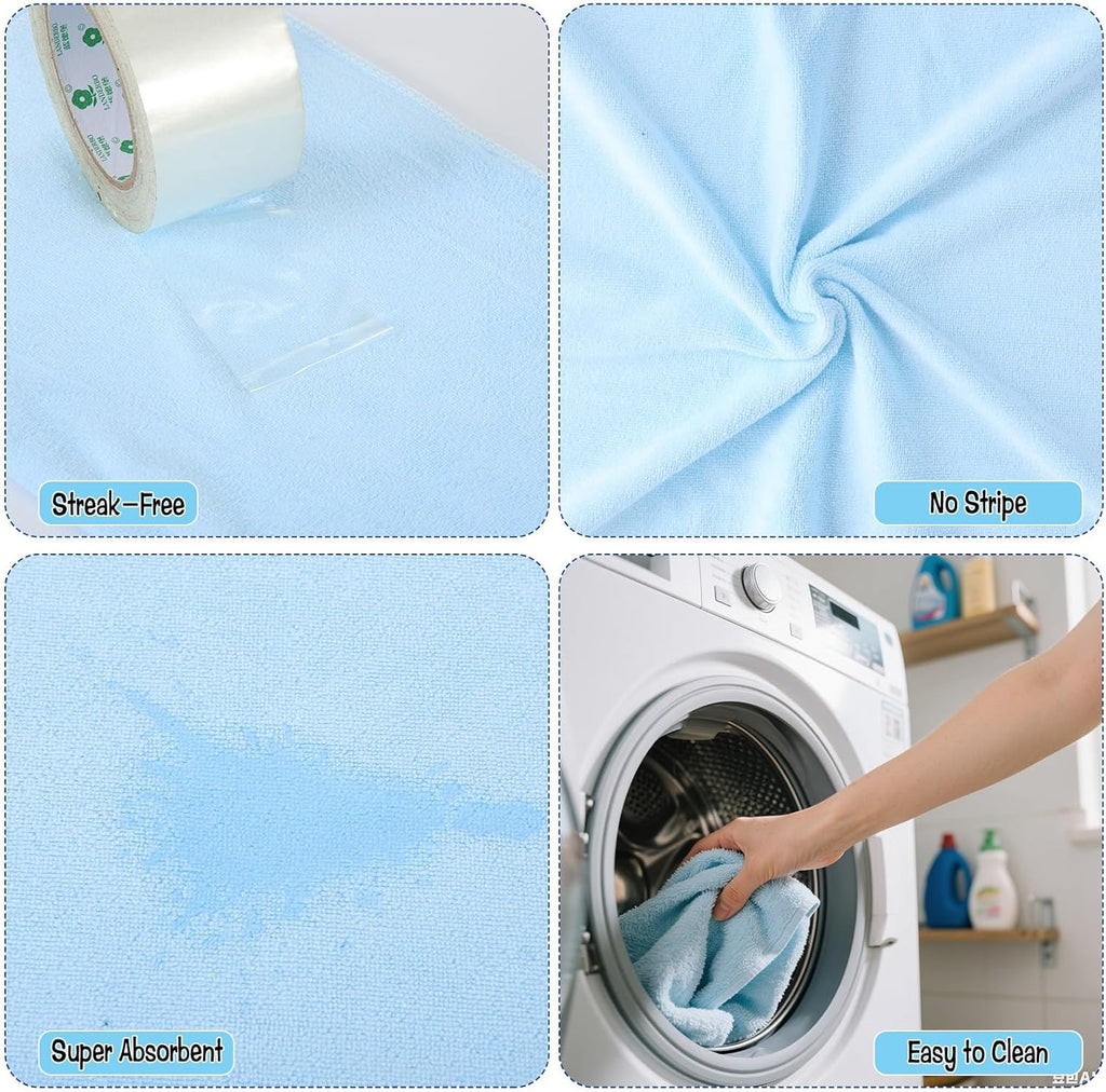 6 Pack Extra Large Microfiber Cleaning Cloths 20"x30", Lint-Free Reusable Towels for Home, Glass