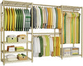 Ulif E1 Heavy Duty Closet Garment Rack, 6 Tiers Adjustable Metal Freestanding Expandable Clothing