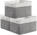 TheWarmHome Organization and Storage Basket for Organizing - 3 Pack 16x12x12 inch Cube Storage Bin