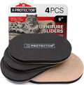 X-Protector Felt Furniture Sliders Hardwood Floors - 4 PCS 6" x 3 1/2" Furniture Sliders - Heavy