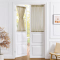 Tollpiz Short Sheer Door Curtains Closet Linen Textured Curtains Sheer Doorway Light Filtering