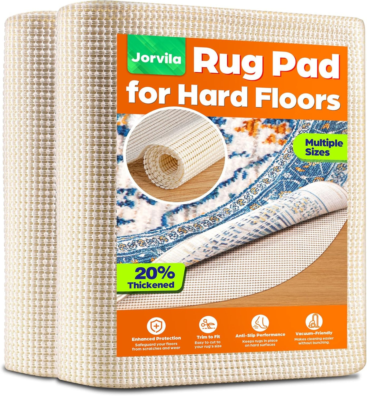 Non-Slip Rug Pad Gripper Round 8 Feet, Anti Skid Mat for Under Area Rugs, Keeps Rugs in Position