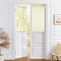 Tollpiz Sheer Door Curtains Closet Linen Textured Curtain Sheers Doorway Light Filtering Voile