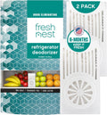 Refrigerator Deodorizer with Zeolites (2-Pack) - Odor Eliminator for Fridge & Freezer - Outshines
