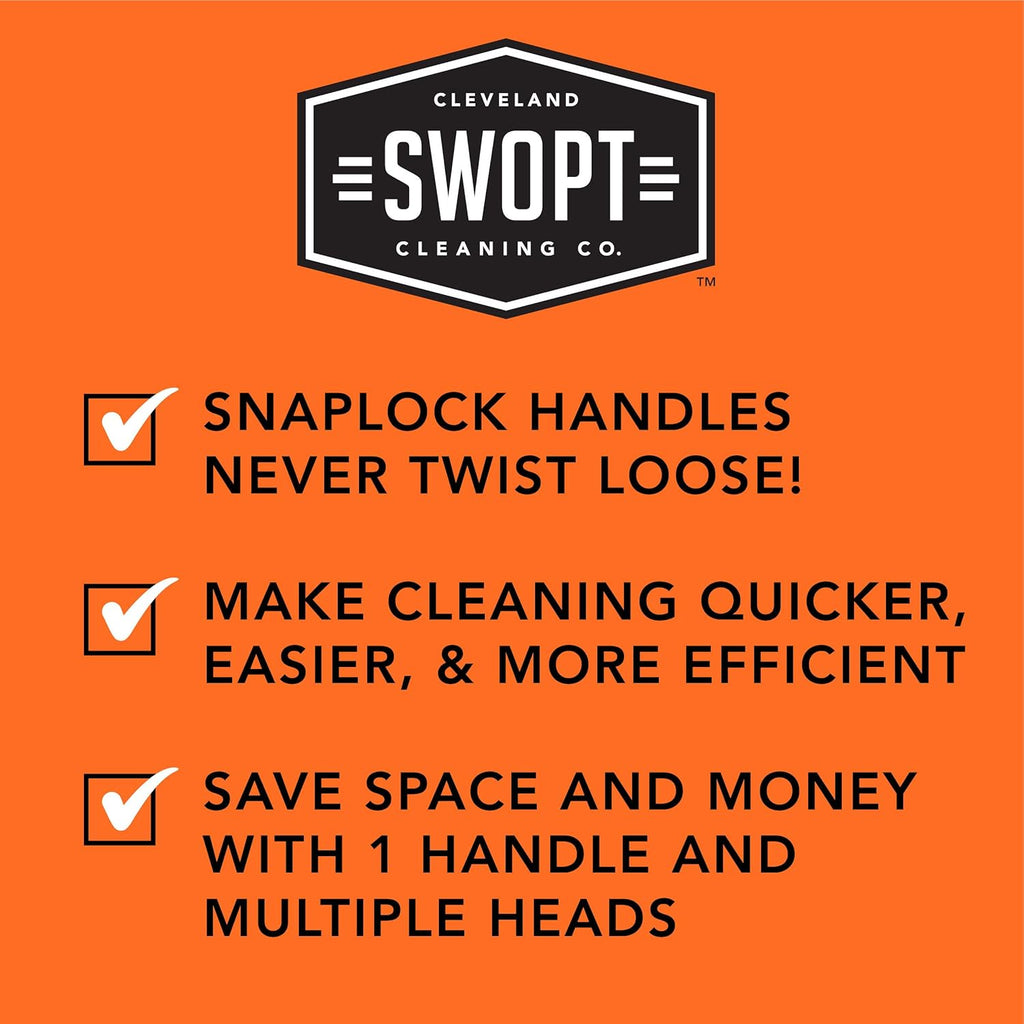 SWOPT Microfiber Flexible Duster Head Includes Additional Refill, Washable Cleaning Pad