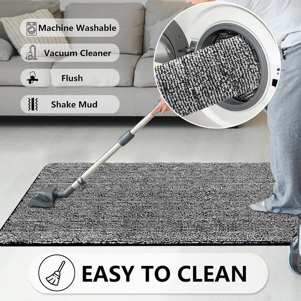 REFETONE Indoor Doormat, Front Door Mat 24"x36" Absorbent Rubber Backing Non Slip Back Door Mats