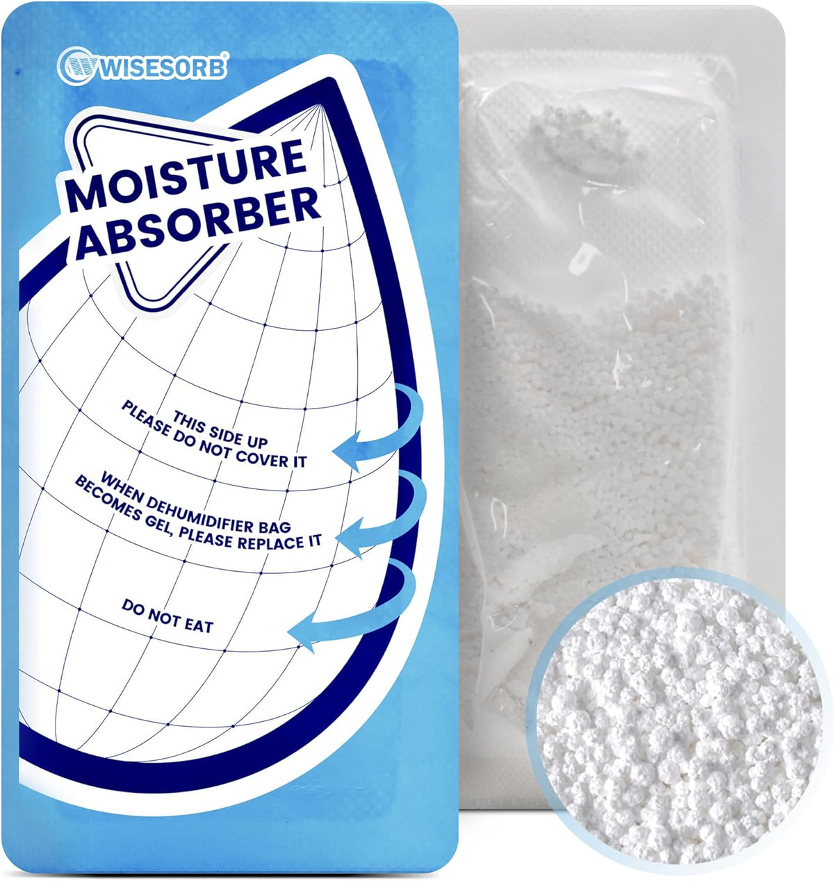 25 Gram 10 Packs Moisture Absorbers Packs, Leakproof Desiccant Dehumidifier Bags for Bathrooms