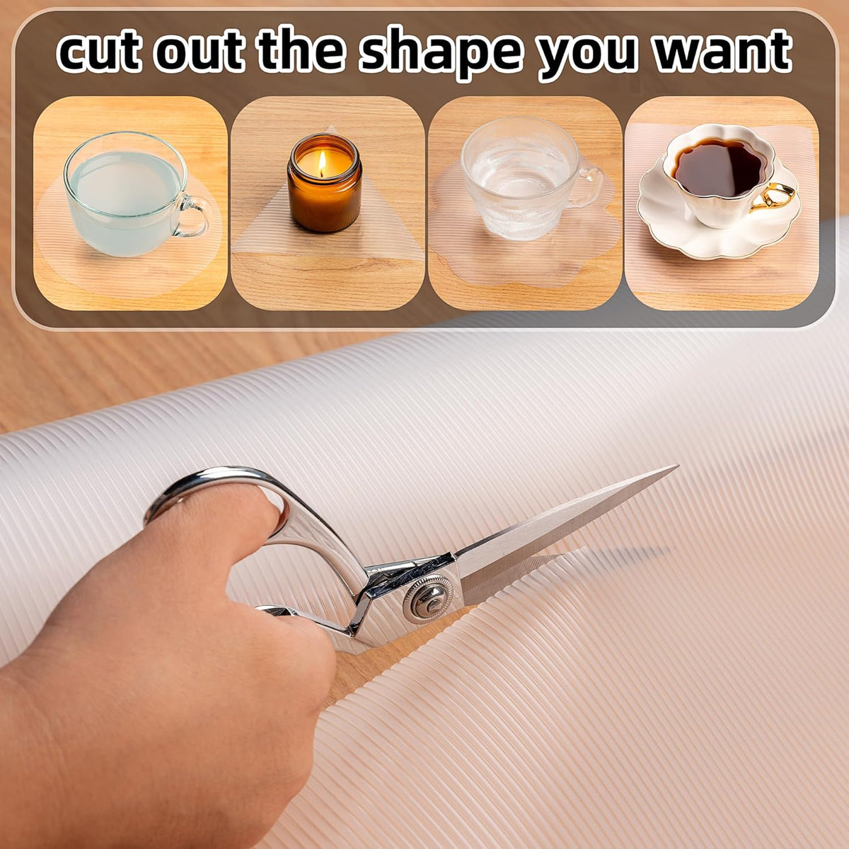 Shelf Liners for Kitchen Cabinets Non-Adhesive & Washable,Non Slip Cabinet Liners for Shelves