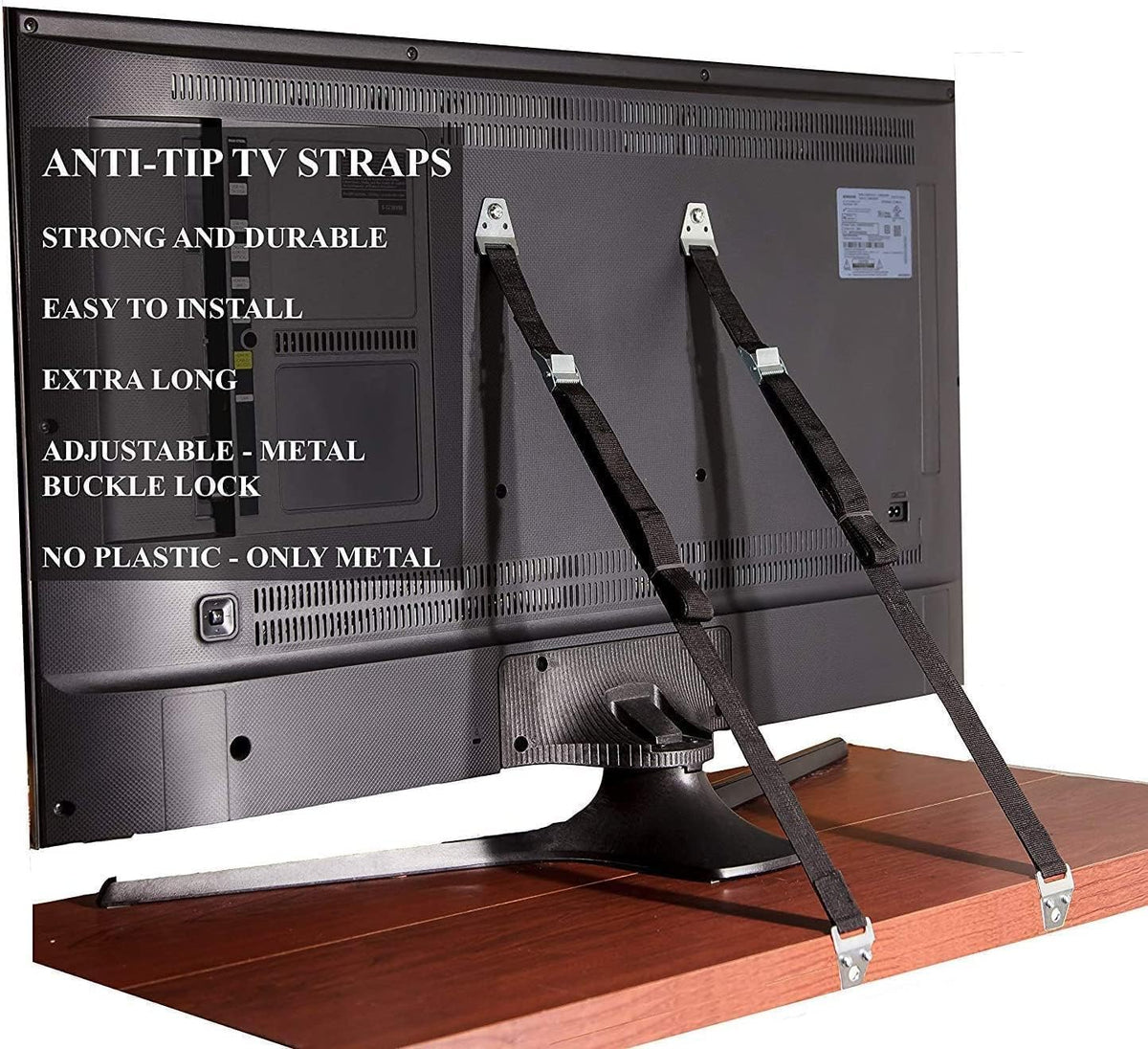 TV and Furniture Anti Tip Straps,Metal Heavy Duty TV Straps Child Safety,Adjustable Safety