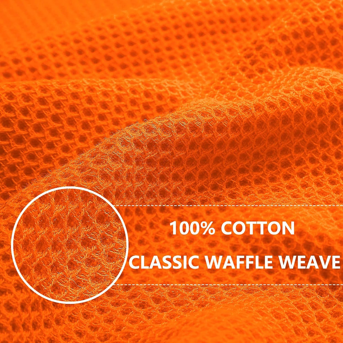 Homaxy 100% Cotton Waffle Weave Kitchen Dish Towels, Ultra Soft Absorbent Quick Drying Cleaning