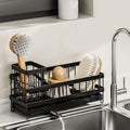 Large Sponge Holder for Sink, Stainless Steel Sink Caddy Organizer with Rotatable Spout - Kitchen