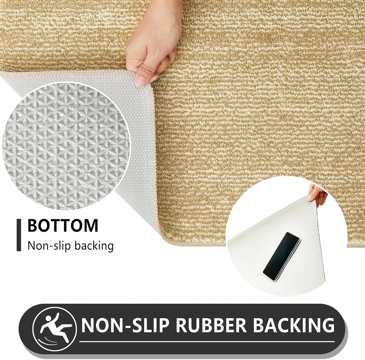 REFETONE Indoor Doormat, Front Door Mat 20"x32" Absorbent Rubber Backing Non Slip Back Door Mats