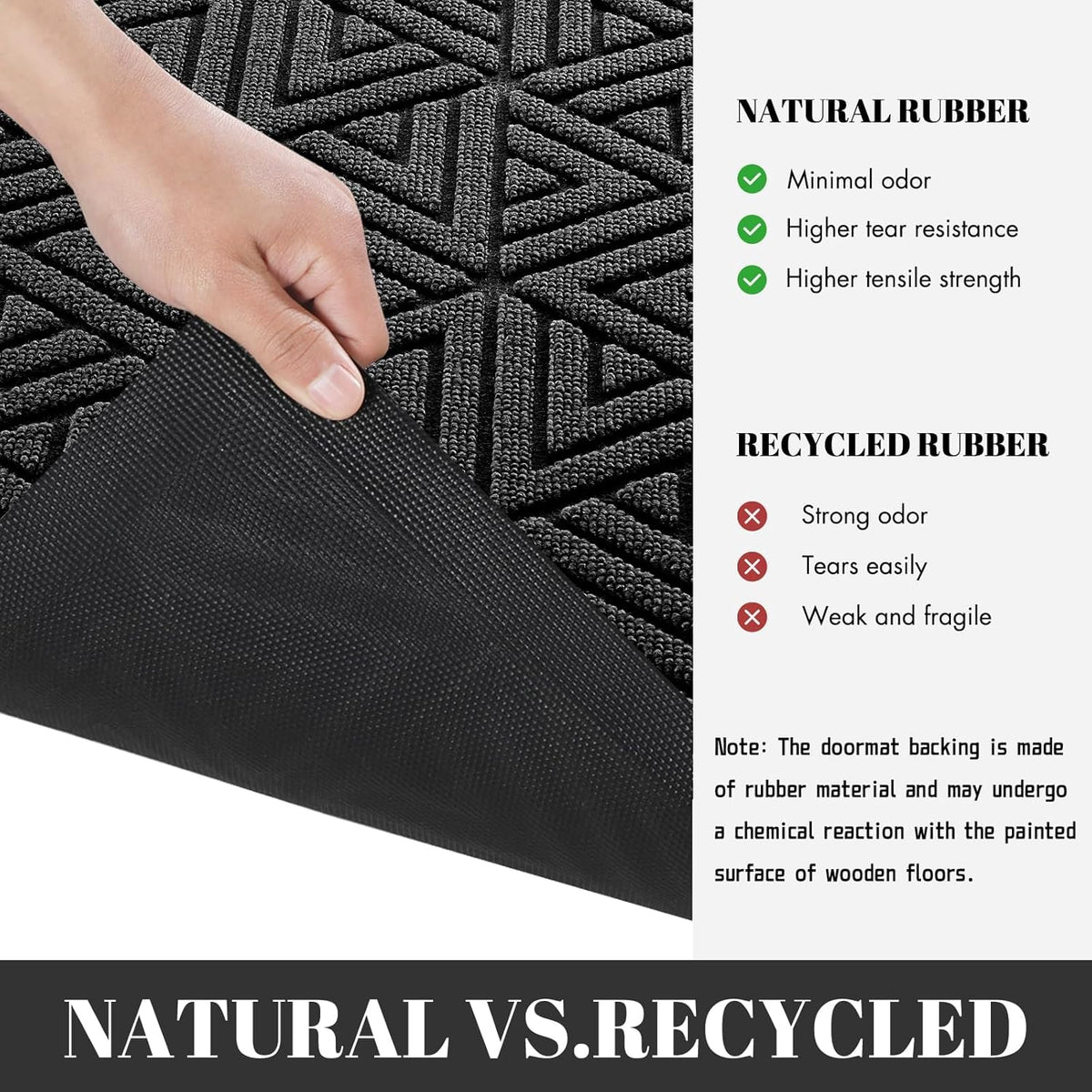 Yimobra Front Door Mat Outside Entrance 72 x 24, Waterproof and Washable Outdoor Mat, Non Slip