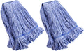 String Mop Heads Replacement Heavy Duty Commercial Grade Blue Cotton Looped End Wet Industrial
