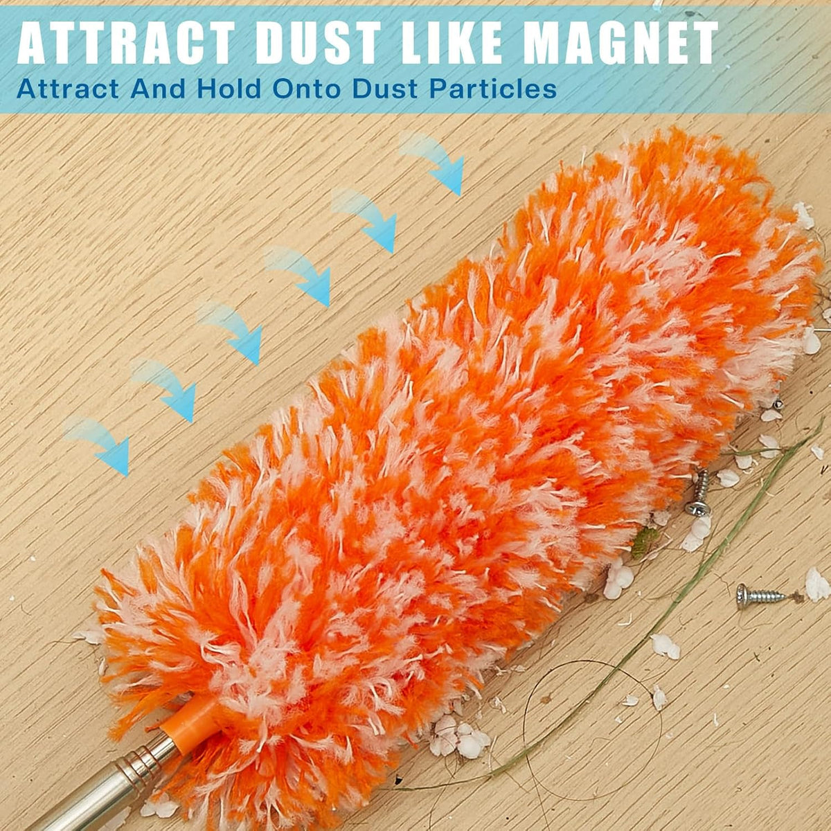 Tanlade 12 Pcs Microfiber Feather Duster for Cleaning 13-31 Inch Extendable Cobweb Dusters Ceiling