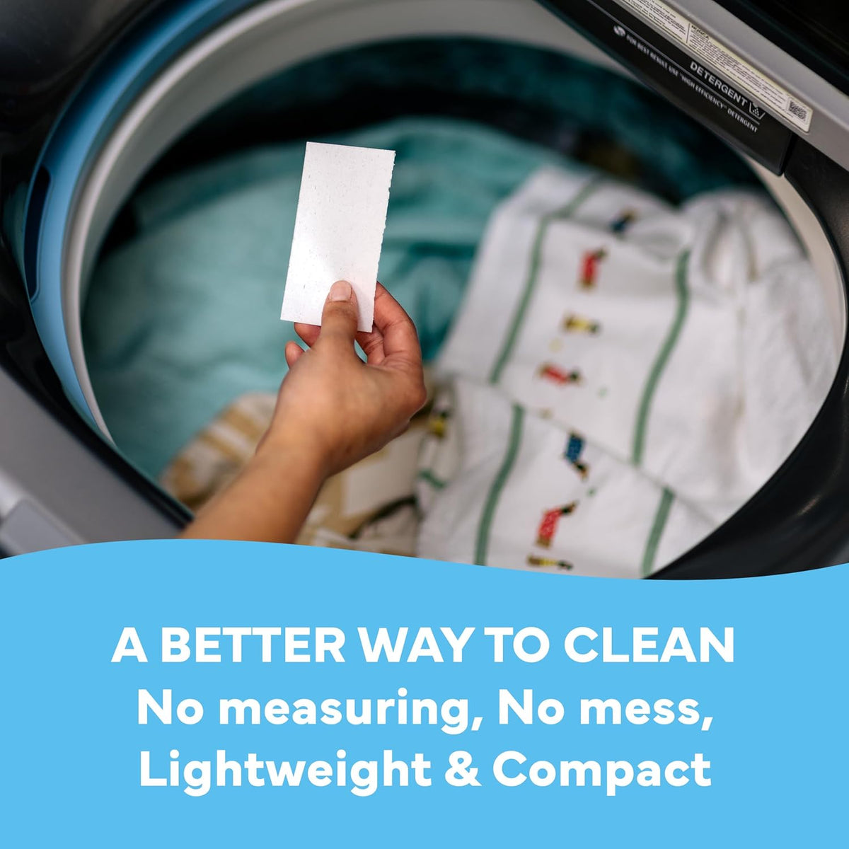 Tru Earth Compact Dry Laundry Detergent - Up to 128 Loads (64 Sheets) - Paraben-Free - Original