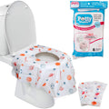 Toilet Seat Covers Disposable (6 Pack, Sports) - XL Waterproof Toilet Cover for Toddlers, Kids &