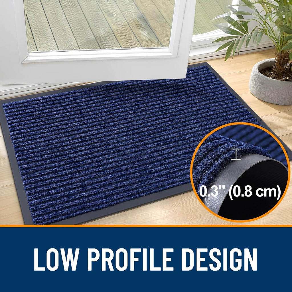 OLANLY Front Door Mat Indoor Outdoor Entrance, Waterproof Heavy Duty Doormat, Fade Resistant, Low