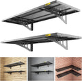 2Pack 1.64x4ft Adjustable Metal Garage Wall Shelving Heavy Duty Garage Storage Shelf Wall Mounted