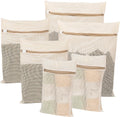 6-Piece Bag, Durable Cotton Mesh Laundry Bag, Sturdy Zipper, Breathable Mesh, Exquisite Laundry Bag
