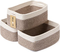 Small Storage Baskets for Organizing | Closet Organizer Bins | Shelf Toy Basket | Woven Rope