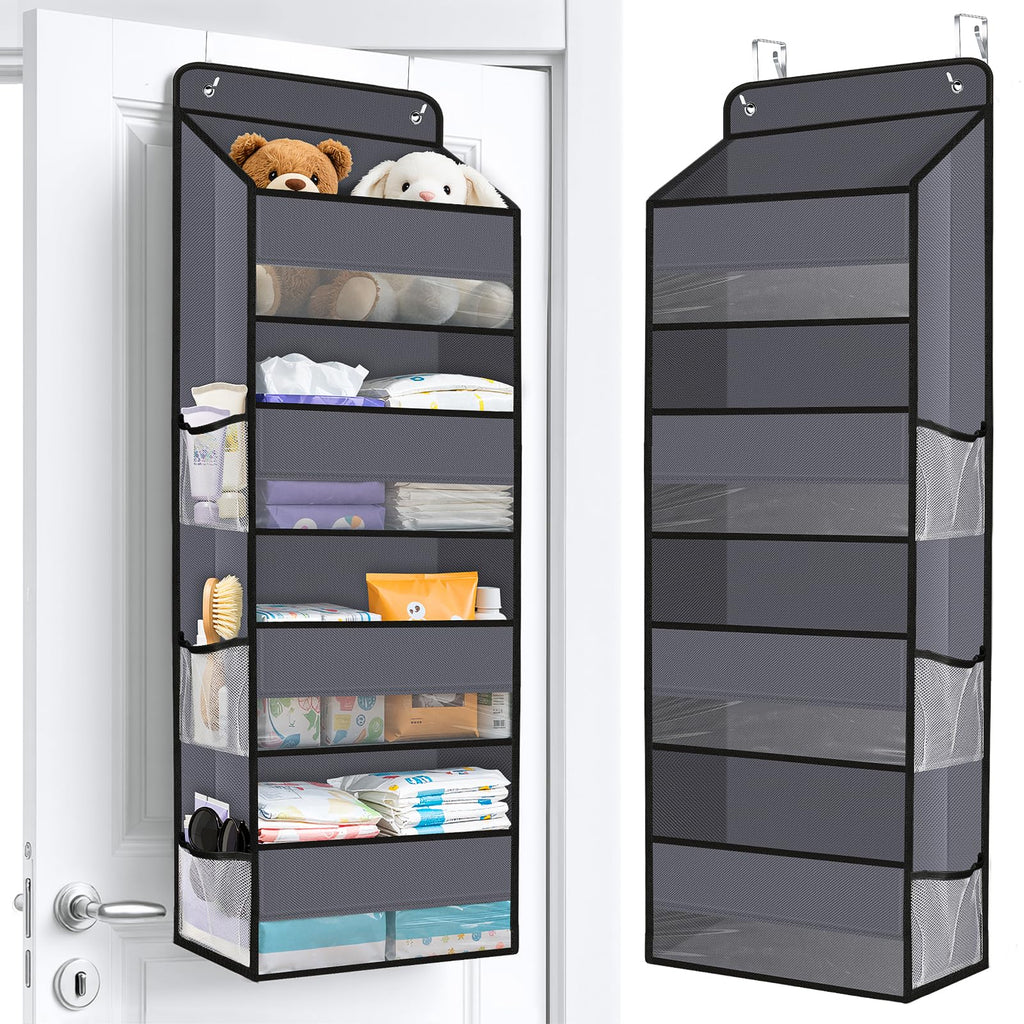 WISELIFE Over The Door Organizer Storage behind Door Hanging Organizer for Nursery
