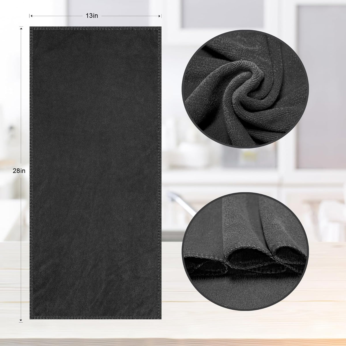 kimteny 13x28 Inches Kitchen Cloth Dish Towels, 400 GSM Premium Dishcloths, Super Absorbent Coral