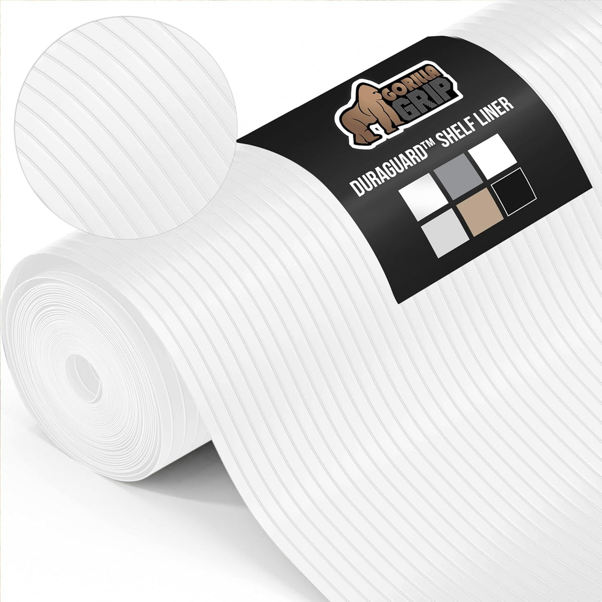GORILLA GRIP DuraGuard Shelf Liner, Non-Adhesive Cabinet Liners for Kitchen Drawers, Shelves
