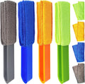 4 Pack Microfiber Blinds Duster, 4 Removable and Washable Sleeves, Cleaner for Window Blinds, Air
