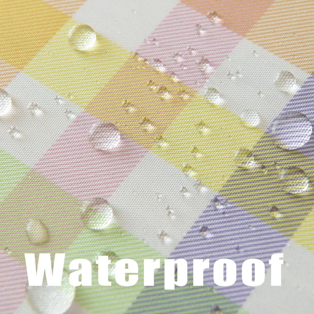 Waterproof Plaid Easter Tablecloth Fabric - Spring Square 58x58 Inch Classic Gingham Checker