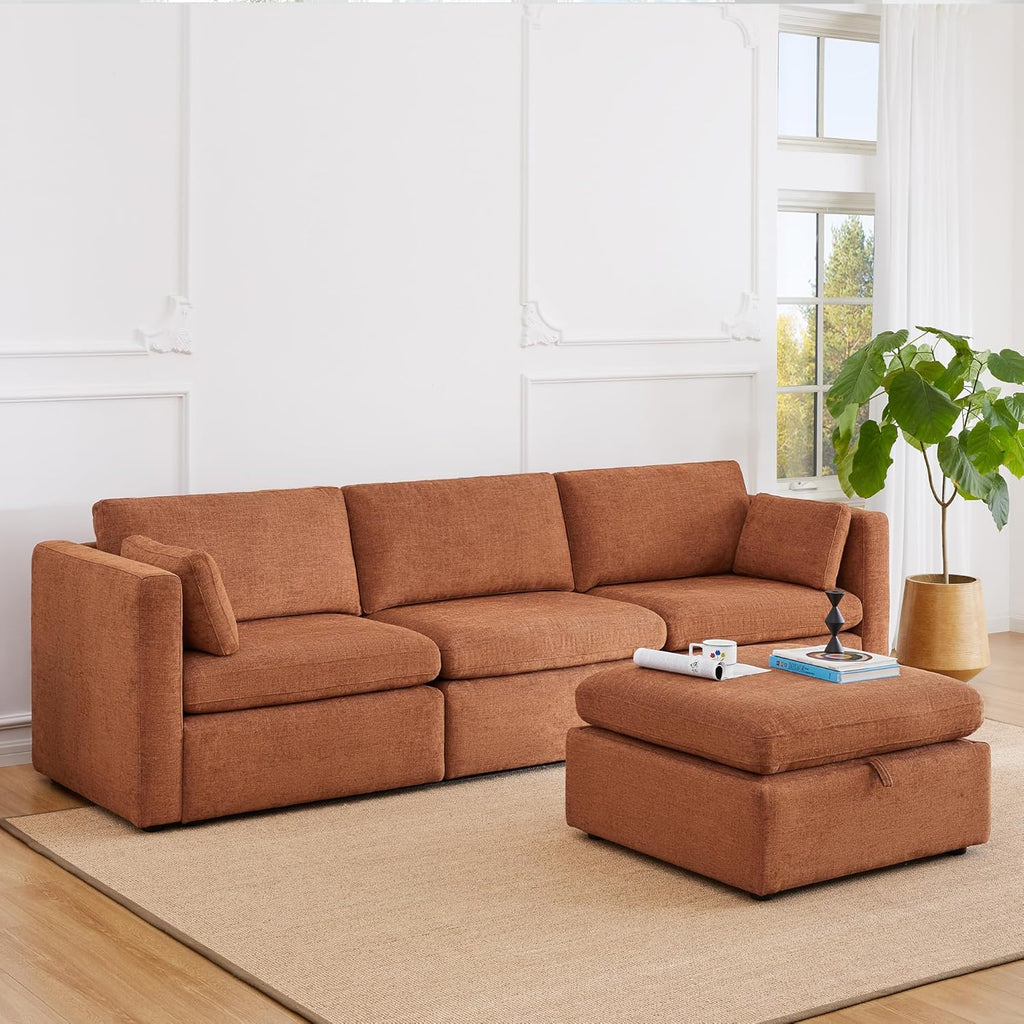 CHITA Modular Sectional Sofa, FSC Certified L Shaped Cloud Couch, Modular Sectional Couch, 112 inch
