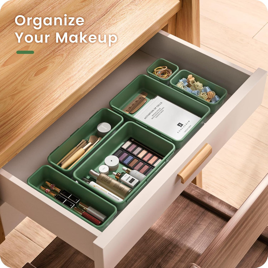 A-LuGei 【28PCS】 Drawer Organizer, Bathroom Organizers and Storage, Makeup organizer, Desk drawer