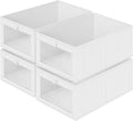 Criusia 4 Pack Closet Organizers and Storage, Large Linen Closet Baskets for Organization, Foldable