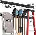 Garage Tool Storage Rack, Heavy Duty Garage Storage Organizer Rack System Wall Mounted Tool with 12