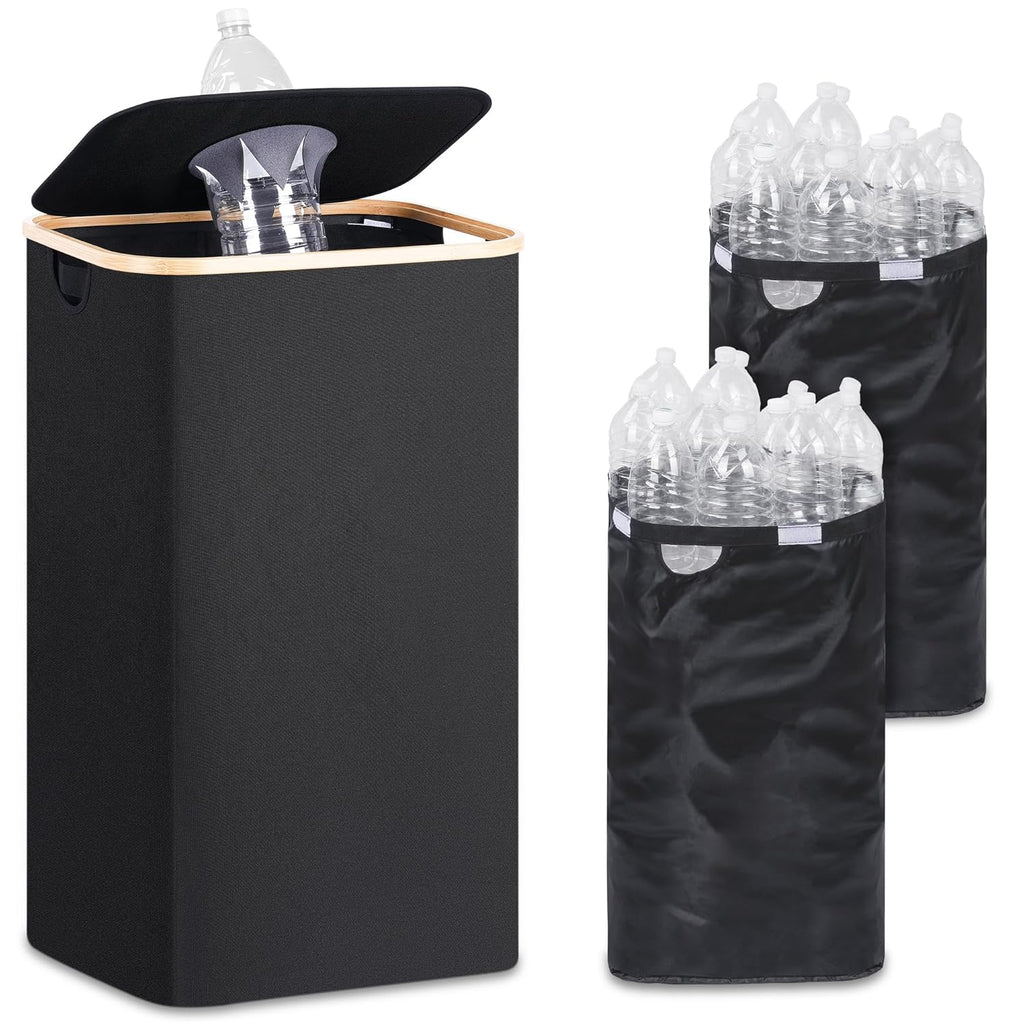 29 Gallons Recycling Bins for Kitchen, Indoor Recycle Bins with Lid, 110L Large Recycle bin with 2